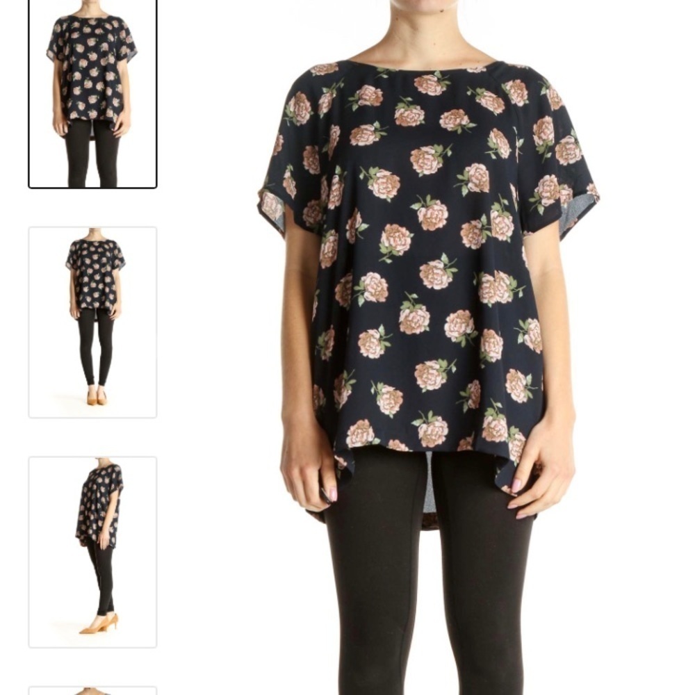 Loft outlet peony floral blouse size small